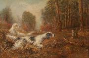 unknow artist Oil painting of hunting dogs by Verner Moore White. USA oil painting artist
